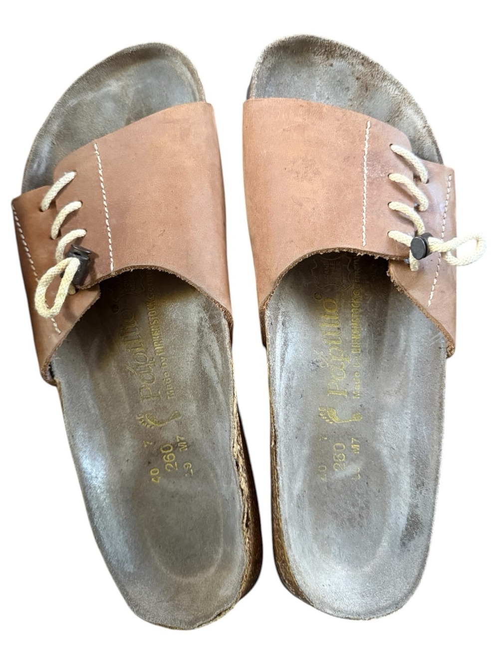 Birkenstock Papillio Suede Cork Slide Sandals Sz EU40, US9